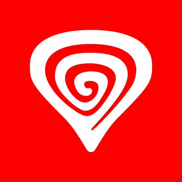 Genesis sygnet - white on red background