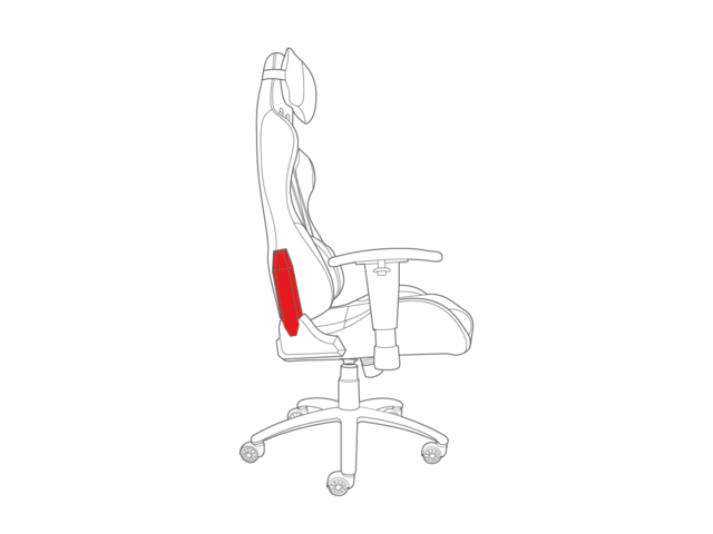 Genesis PLASTIC COVER FOR THE BACKREST MECHANISM RIGHT UP Nitro 440 / 440 G2 / Trit 500 / 600